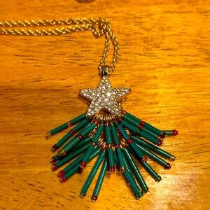 3/&15. Christmas tree necklace by INC
